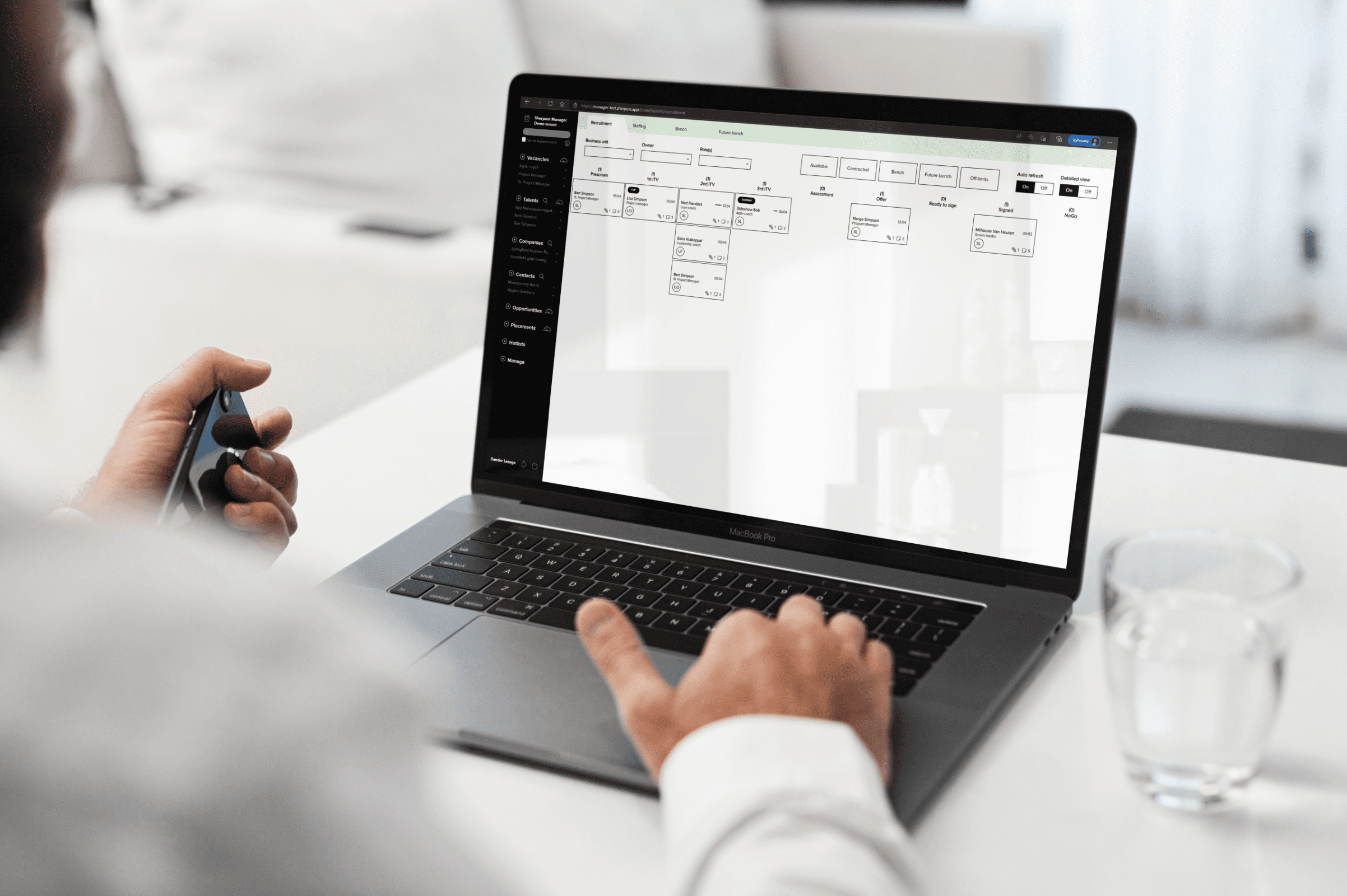 screenshot of Sherpass Manager